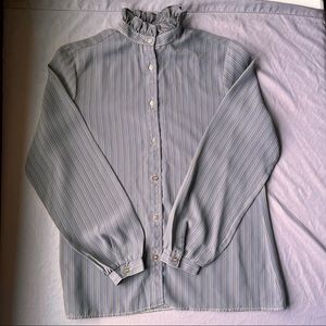 1970s VINTAGE WOMENS BUTTON UP BLOUSE